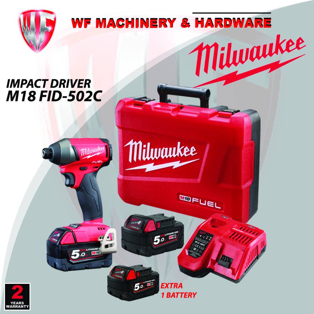 MILWAUKEE M18 FID502C 1/4” Hex Impact Driver c/w KIT (2 years warranty)